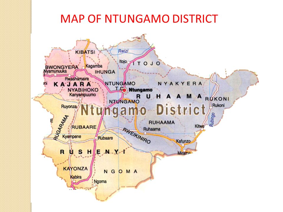 NTUNGAMO DISTRICT MAP 